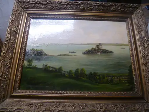 "Cape Breton St. Lorenz River "  ,datiert 1907 gemalt signiert Anna Wirz 