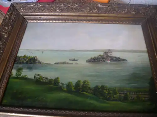 "Cape Breton St. Lorenz River "  ,datiert 1907 gemalt signiert Anna Wirz 