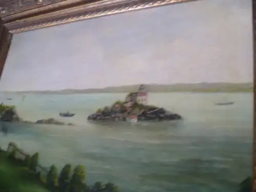 "Cape Breton St. Lorenz River "  ,datiert 1907 gemalt signiert Anna Wirz 