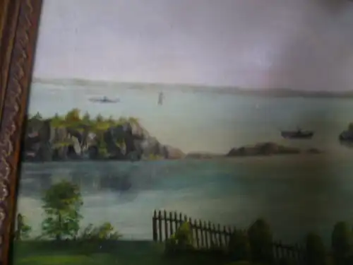 "Cape Breton St. Lorenz River "  ,datiert 1907 gemalt signiert Anna Wirz 