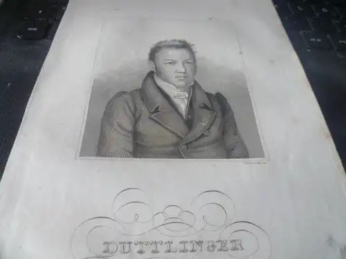 Johann Georg Duttlinger (* 13. April 1788 in Lembach; † 24. August 1841 in Freiburg  "Dreiviertelportrait"