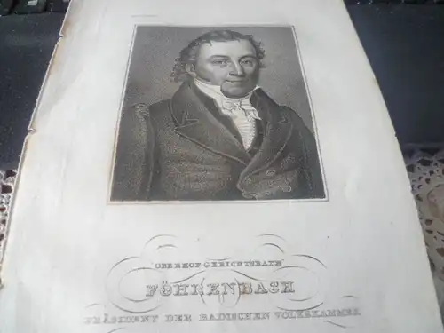 Mathias Föhrenbach 1766-1841  "Dreiviertelportrait" Jurist u Politiker