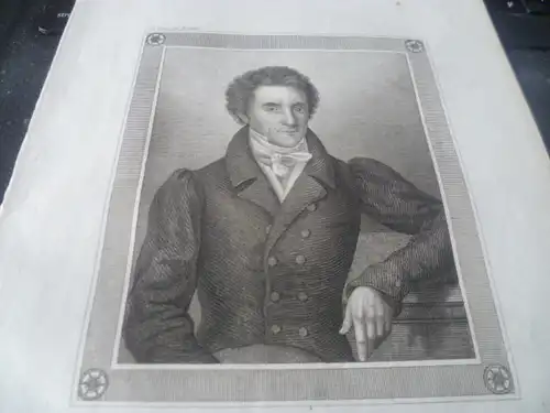 Philipp Jakob Siebenpfeiffer 1789 - 1845  "Dreiviertelportrait"  deutscher Jurist, politischer Journalist und  Initiator des Hambacher Festes