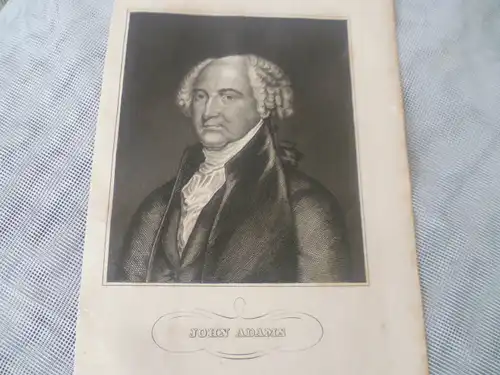 John Adams 1735 -1826 "Dreivietelportrait" 1797 bis 1801 der zweite Präsident der Vereinigten Staaten.