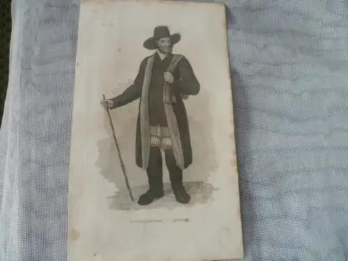 Kostromischer Bürger   Stahlstich um 1850 Darstellung typographisch betitelt Blatt 14 cm x 23 cm