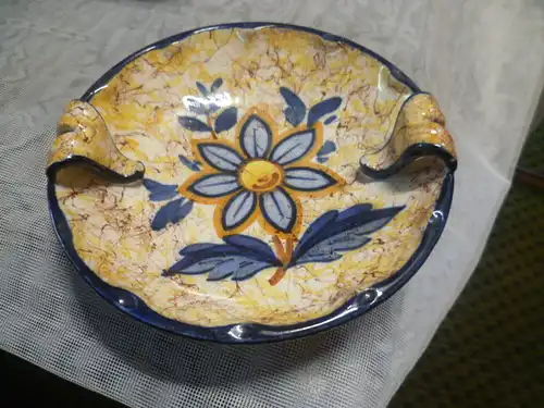 Schramberg  kleine Schwanenhalshenkelschale Blütendekor