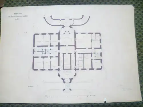 Architekturentwürfe  Lodz Polen vom Parizierhaus des Herrn Giuseppe von Tansani des Architekten :S.Stern datieret 1892 