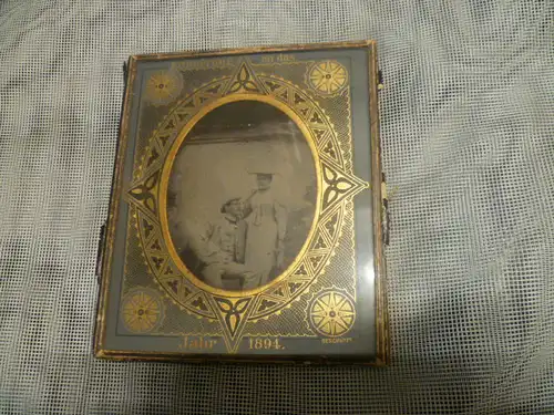 Von 1894 Glas Fotoplatte der  Eheleute Heinrich Berger  