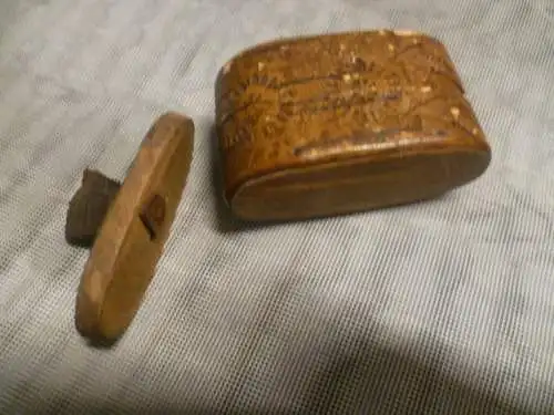 Antike 19. Jahrhundert französisch "Ratte Schwanz" Rinde Snuffbox - Volkskunst, mit Räder Ornamente  aus meiner Vitrine