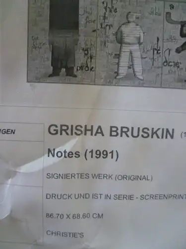 Bruskin Gisha 1945 Warschau-  „ Poster für die internationale Kunstausstellung in Chicago 1989 aus der Serie Leksikon“ 