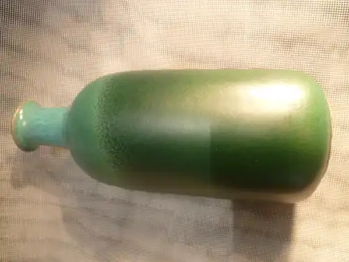 Karlsruher Majolika Vase Lauflasur in Grüntöne um 1970 er Vintage aus der Vitrine 