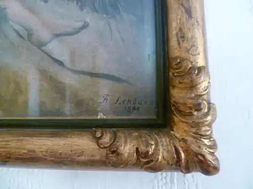 Lenbach Franz von 1836-1904 Mn  "Der Hirtenknabe" 1860 in der Platte signiert Fr. Lenbach 1860 