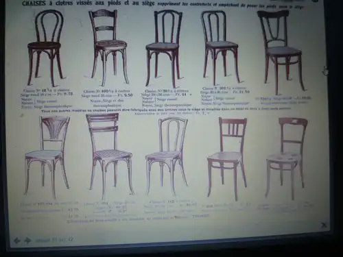 J J Kohn/Jacob & Josef Kohn/Thonet 1914 Kaffeehaus Satz 3 Stühlen+ Satz 2 Stühle geprägtes Holz  im originalen unbenutztem Zustand eine Rarität !