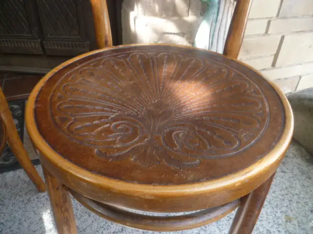 J J Kohn/Jacob & Josef Kohn/Thonet 1914 Kaffeehaus Satz 3 Stühlen+ Satz 2 Stühle geprägtes Holz  im originalen unbenutztem Zustand eine Rarität ! 6