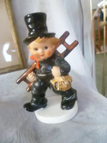 Konvolut 2 Stück Goebel Vintage 60er Schornsteinfeger 10 740 12 signiert : AL  handbemalt H: 14 cm 