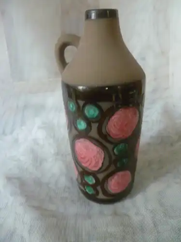 Strehle VEB Keramik Vase Nierentisch Ära Nr 197 H 21 cm