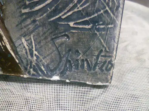 Kahaku Shinko Wandkachel Fisch Modern Art 1960-70