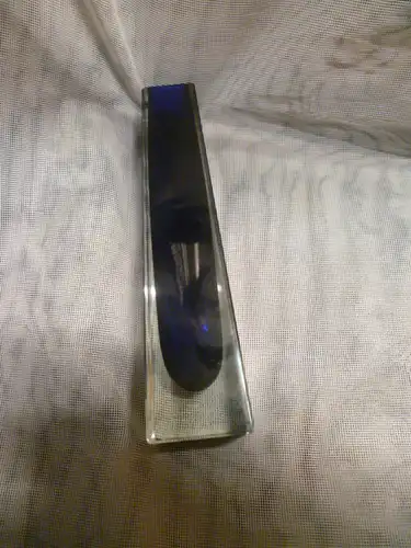 Flavio Poli für Seguso Ashtray oder Vide Epoche 1960-1969 Murano Blockvase Sommerso Vase eckig