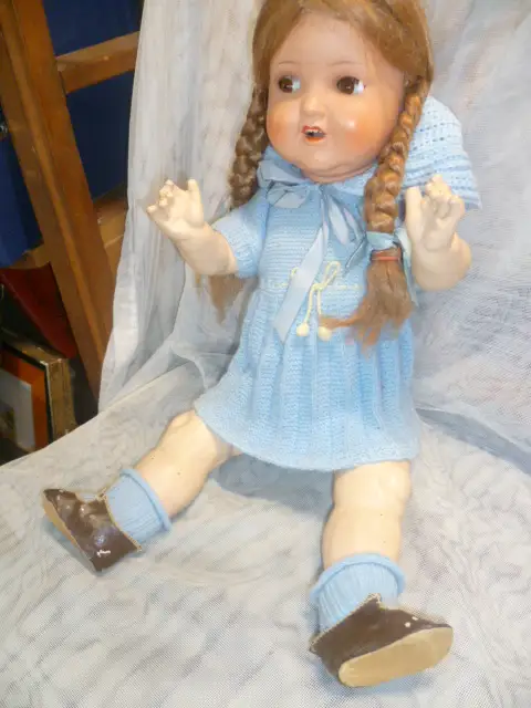 ANTIKE ARMAND MARSEILLE AM 2966 8/11 ALTE PUPPE H:57 cm gefertigt von 1930-39 2