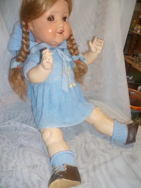 ANTIKE ARMAND MARSEILLE AM 2966 8/11 ALTE PUPPE H:57 cm gefertigt von 1930-39 3