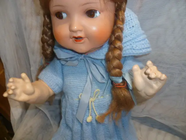 ANTIKE ARMAND MARSEILLE AM 2966 8/11 ALTE PUPPE H:57 cm gefertigt von 1930-39 5