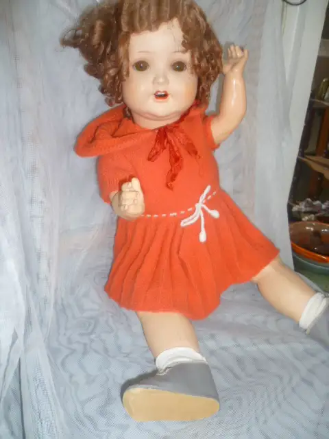 ANTIKE ARMAND MARSEILLE AM 2966 9 1/2/12 ALTE PUPPE H:62 cm gefertigt von 1930-39 3