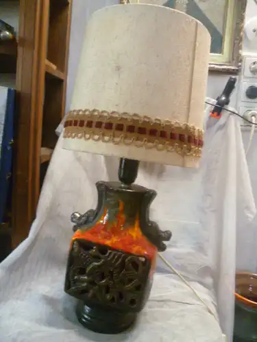 Asiatika Tischlampen Mid Century 60s Nierentisch Ära Fat Lava