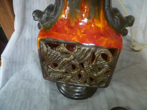 Asiatika Tischlampen Mid Century 60s Nierentisch Ära Fat Lava