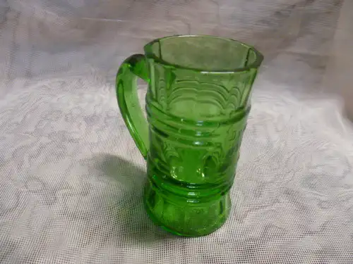 Brockwitz Henkel Grünglas " Dem guten Kinde " Vintage  aus den 1940 Jahren