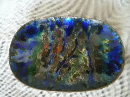 Space Age Cloisonne Kunsthandwerk Emaille Schale Vintage Mid Century 1960 s 