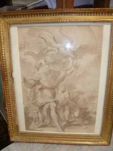 Rembrandt Harmenszoon van Rijn Nachfolge: Jacopo Alessandro Calvi “ Opferung Isaaks”  Bologna , 23 Februar Jahre 1740 - Bologna ,  15 May Jahre 1815