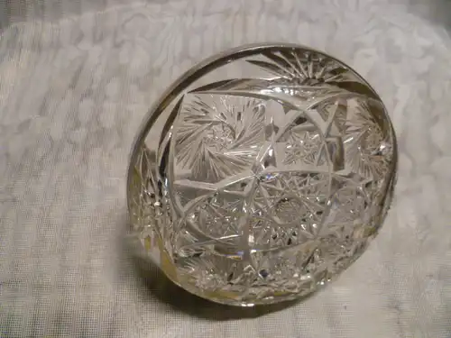 Silber Kristallglas Henkelschale Art Deko 1950 Silber halbmond Krone 800 A.L