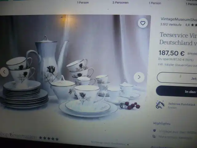 Rosenthal Kaffee Service 5& Personen komplett Vintage 1950 wohl 