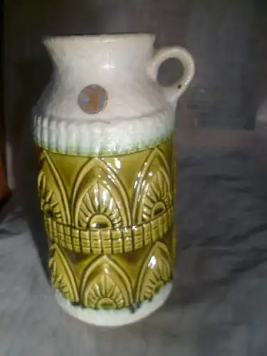 Halidan Kutlu Designer Überlacker Vintage Vase Formnummert : 1781/25 Bodenmarke , Etikett vorhanden