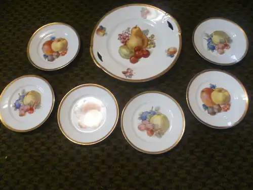 Jugendstil Set um 1900 -1915 t für Obst Dekorfelder mit verschiedenen Obstsorten
