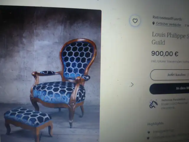 Louis Philippe Sessel aus massivem franz. Nussbaum um 1850 9