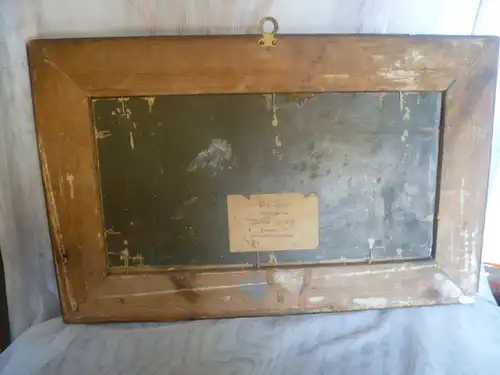 Romantisches Fischerdorf an der Ost oder Nordsee Romantiker um 1880 Ölgemälde signiert? Ölgemälde auf Malpappe rechts im Bild signiert ,