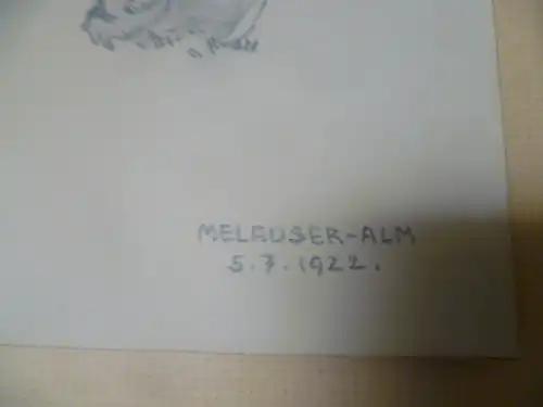 Glotz Rudolf 1879 Wien - 1958 Innsbruck "Wanderer im Aufstieg in die Melauser Alm "