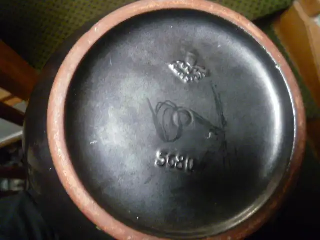 Karlsruher Majolika Nr.5680 Auflagen Dekor Vase Seetiere Art Deko 1920-30 Designer : Josef Hillerbrand ? H: 31 cm aus der Vitrine  ein Hingucker ! 5