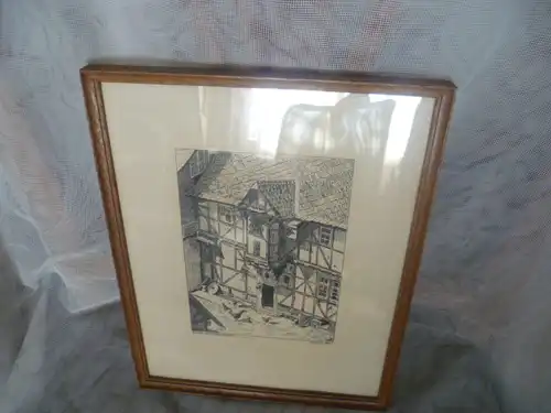 Steinfurter Mühle Oberwalgern Federzeichnung dat. 1932 signiert Ridot