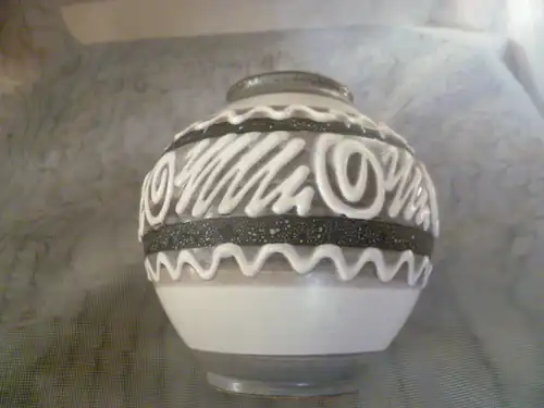 Vintage Gray CARSTENS KERAMIK Ball Vase 652/13 West German Pottery 1960s H 13 cm