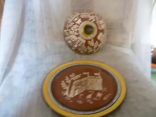 Studio Keramik Fleisch Fisch Käse Glocke im Stil von Picasso Keramik , am Stand signiert MW
