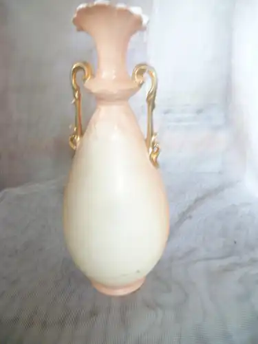  Royal Wettina Jugendstil Nouveau Emporen Vase Robert Hanke Goldbemalung reiches Blütendekor wohl Thüringen oder Tschechoslowakei um 1900