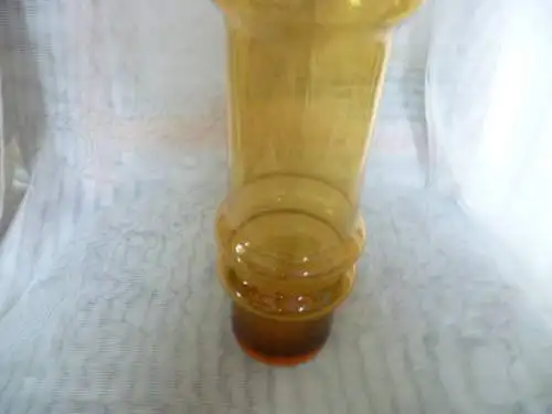 WMF Bernsteinfarbene Studiovase Rockabilly Ära 50 - 60 Jahre: Space Designer :Carlo Zalloni 1937 Athen-2012 Studio Glas Vase Mid Century Vintage