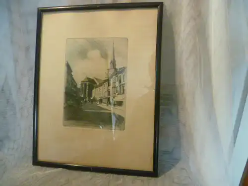 Villach Kärnten Historischer Marktplatz Lithographie signiert u ortsbezeichnet !