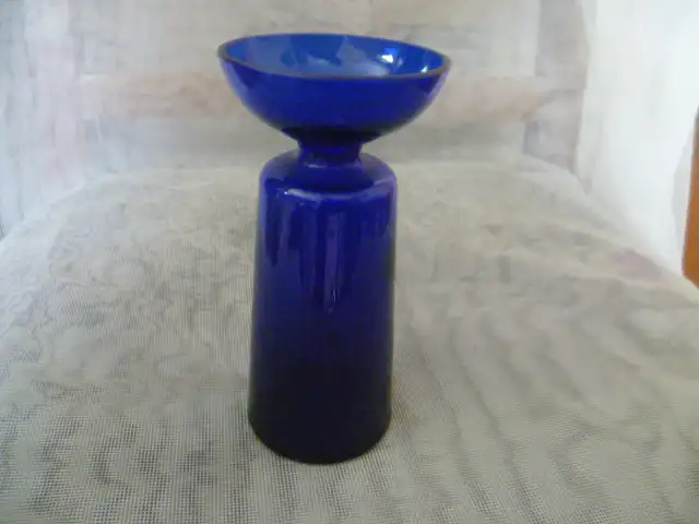 Design Kurt Wokan Glashütte Ingrid Glas blaue Space   Vintage den 60 Jahre