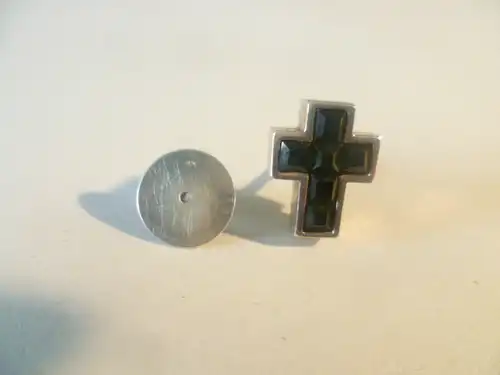 1  Joop Saphir Kreuz Silber 925  Ohrring zum Stecken Vintage 1980 Jahre 