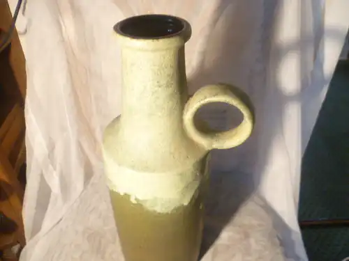 Rockabilly Ära 1960 Jahre Ring Henkelkanne Keramik grünliche Lasuren mehrfarbig Formnummer: 412 /40