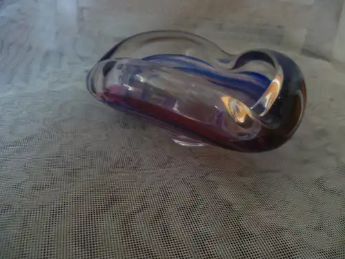 Max Verboeket Maastich Niederlande Kristaluwiece Studioglas Schale Zigarren Asccher ? im Stand signiert Max Verboeketund 1984 datiert