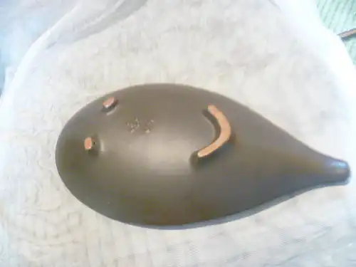 Rockabilly Ära 1950-60 Karlsruher Majolika Form Bananen Blatt Schale Formnummer 6139 Design von Fridegard Glatzle 